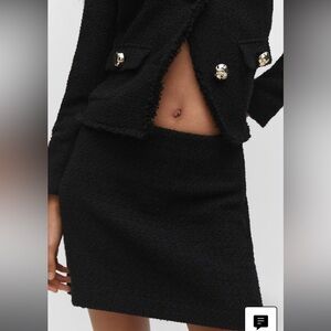 MNG tweed miniskirt large
